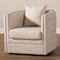 Baxton Studio Micah Modern Beige Upholstered Tufted Swivel Chair 151-9257 - alternate 7